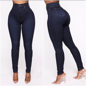 Super high rise skinny jeans